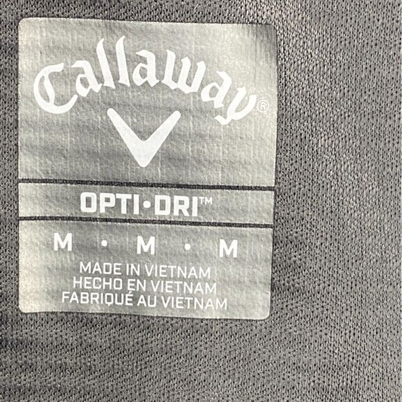 Callaway Golf Sweatshirt Mens Medium Gray OptiDry Mock Neck UPF 50+ Quarter Zip - Picture 7 of 15